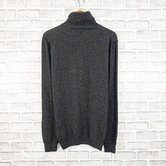DANIELE ALESSANDRINI Homme Couture Men's 2XL Turtuleneck Sweater Gray knit - Picture 6 of 8